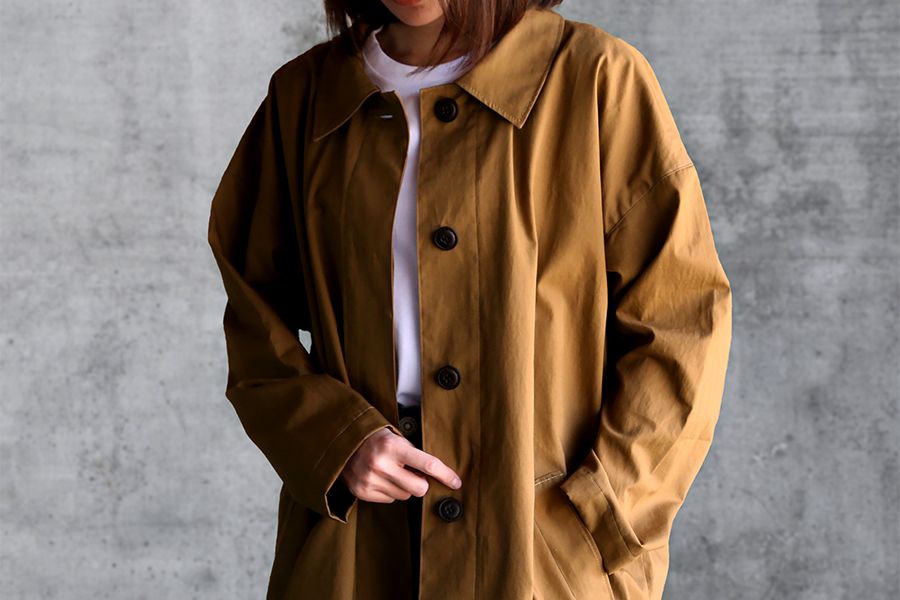 ワイド幅│洗いをかけた 高密度 綿麻ウェザークロス バイオウォッシュ