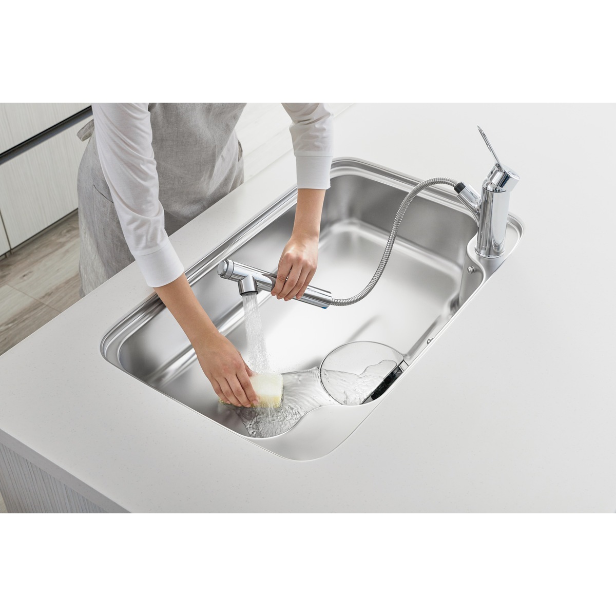 送料無料】INAX ワンホールシングルレバーキッチン水栓 ハンドシャワー