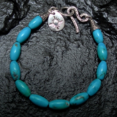 NO.63 樽型 ターコイズ ブレス(販売終了) | ブレスレット,ターコイズ