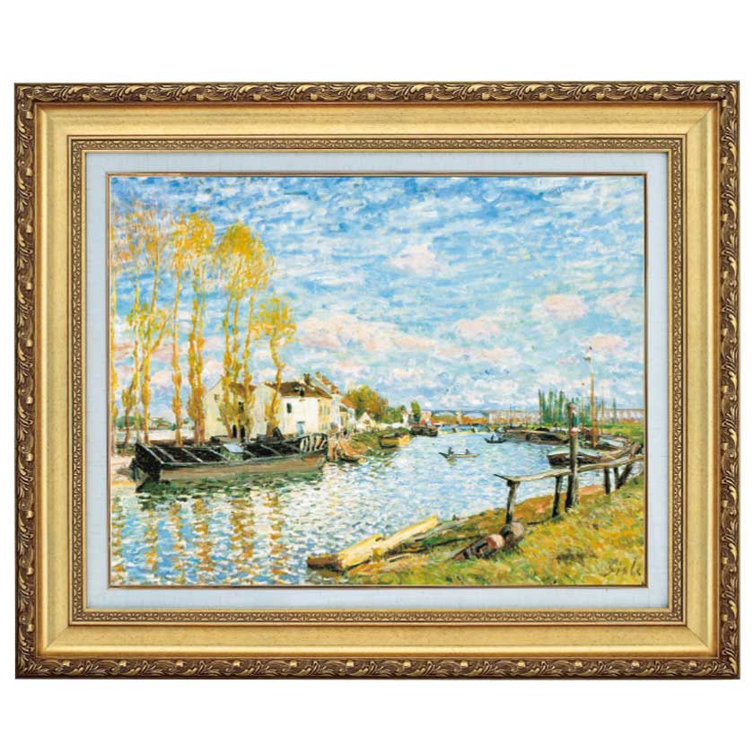 セーヌのほとり』 シスレー 10号 立体複製名画 額装付 【ポイント5