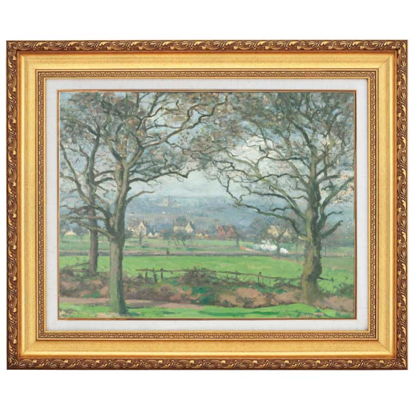 水浴する女』 カミーユ・ピサロ 10号 立体複製名画 額装付 【ポイント