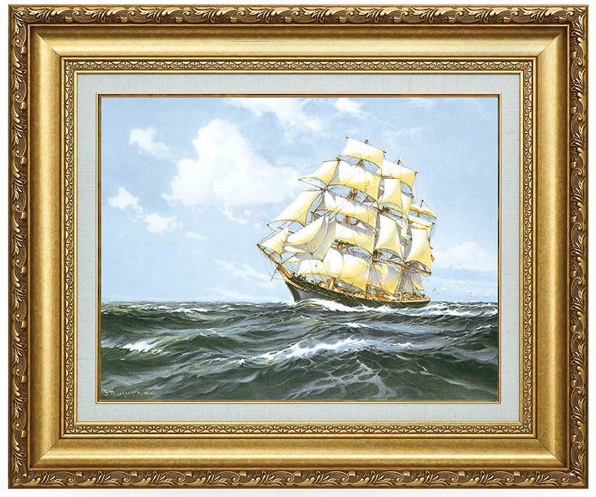 ブルーウォーター』 マクレガー 4号 立体複製名画 額装付 【ポイント5