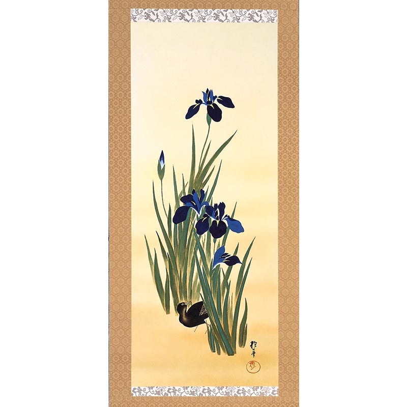 酒井抱一 「十二か月花鳥図」 三月 「桜に雉子図」 複製掛軸