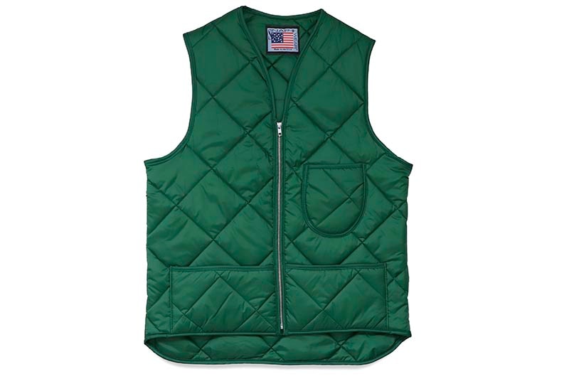 SNAP'N'WEAR QUILTED NYLON VEST WITH KIDNEY FLAP (#300:GREEN
