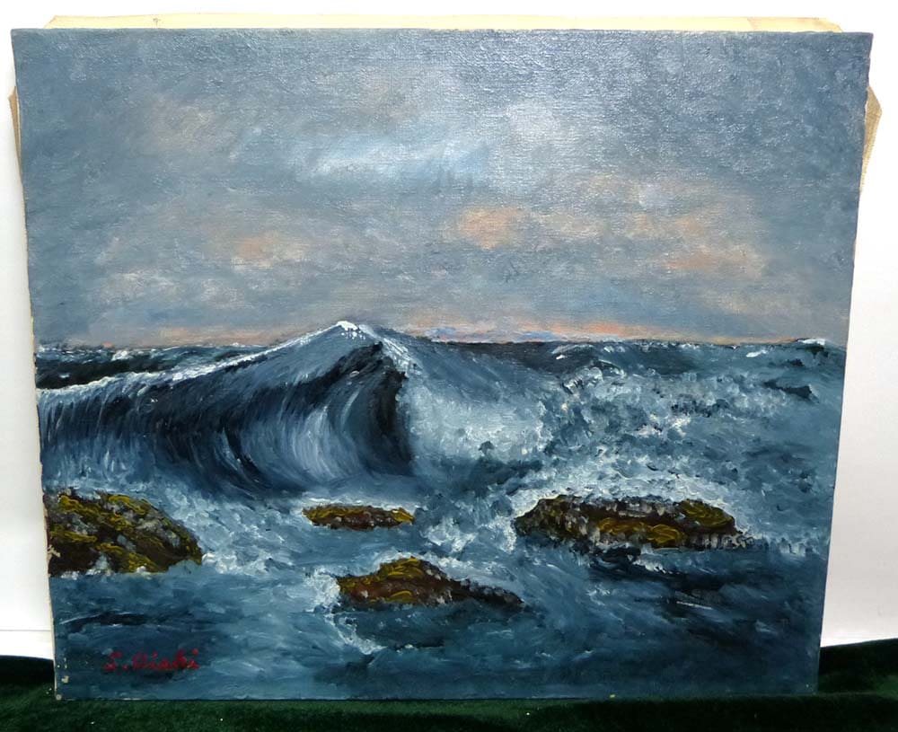 空飛ぶ画家糸川裕志のポップアートの人物画、次男の芳男です、膵臓癌の