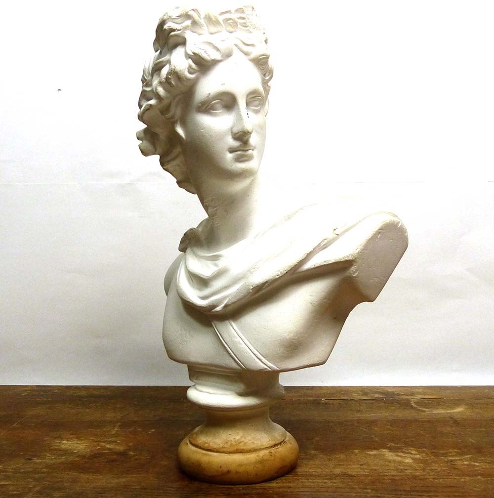 文房堂(BUMPODO) アポロ 胸像 / 石膏像 デッサン 美術【中古