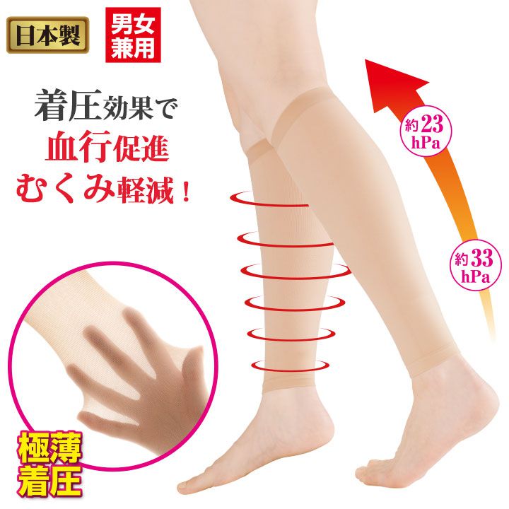 Z1512】【健康サポート】 一般医療用着圧サポーター極薄型2枚組