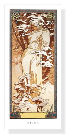 四季 -冬- 1900年（アルフォンス ミュシャ） ポスター販売のアズ