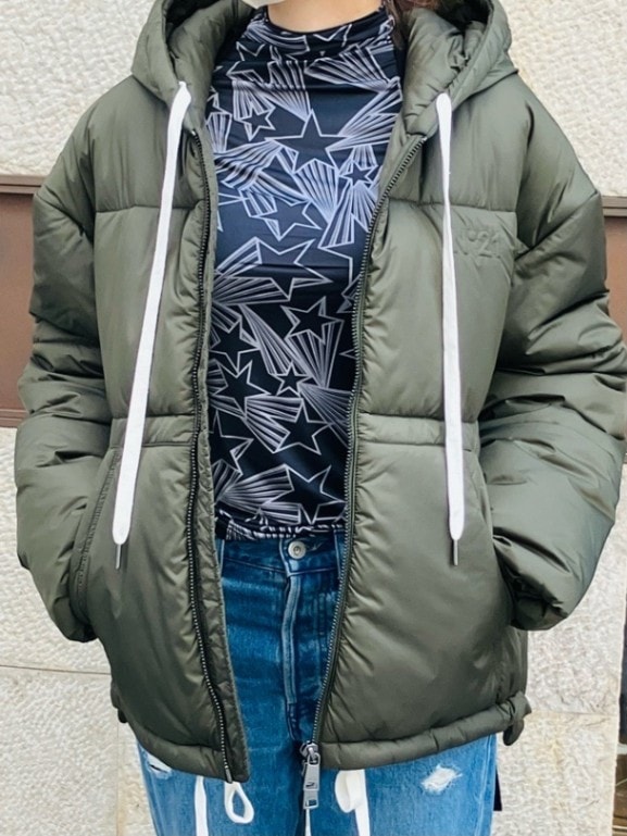 NO21 2024 AW つば付きフード W袖 ダウンジャケット KHAKI/BLACK 24I