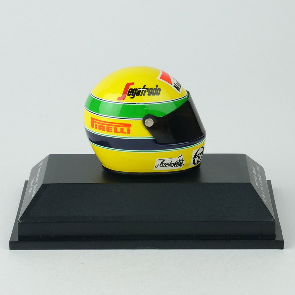 MINICHAMPS 1/8スケール ヘルメット アイルトン・セナ ブラジルGP 1984