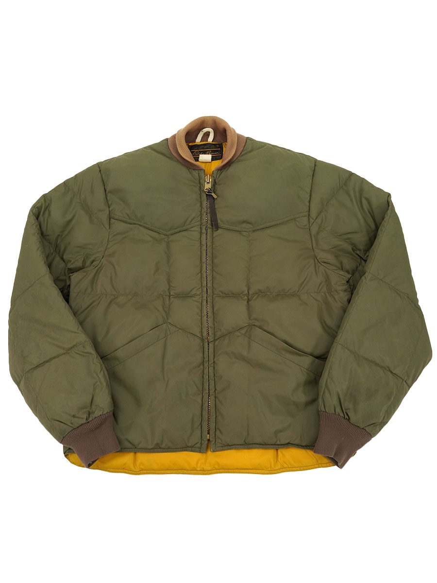 70's～ 黒タグ エディバウアー ダウンジャケット オリーブ 実寸(M位