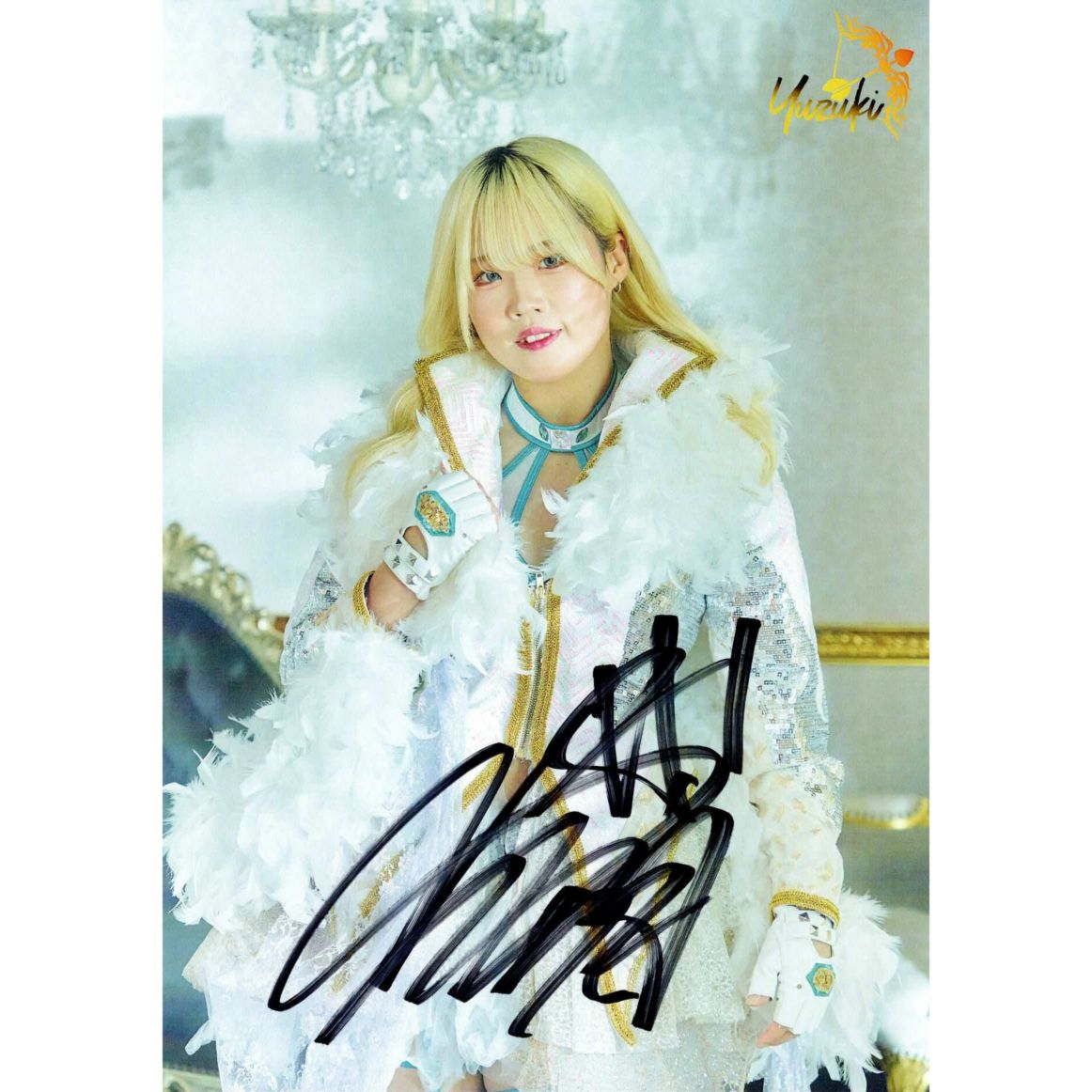 ビクトリア弓月 #1 私服 マリーゴールド ポートレート 直筆サイン入り