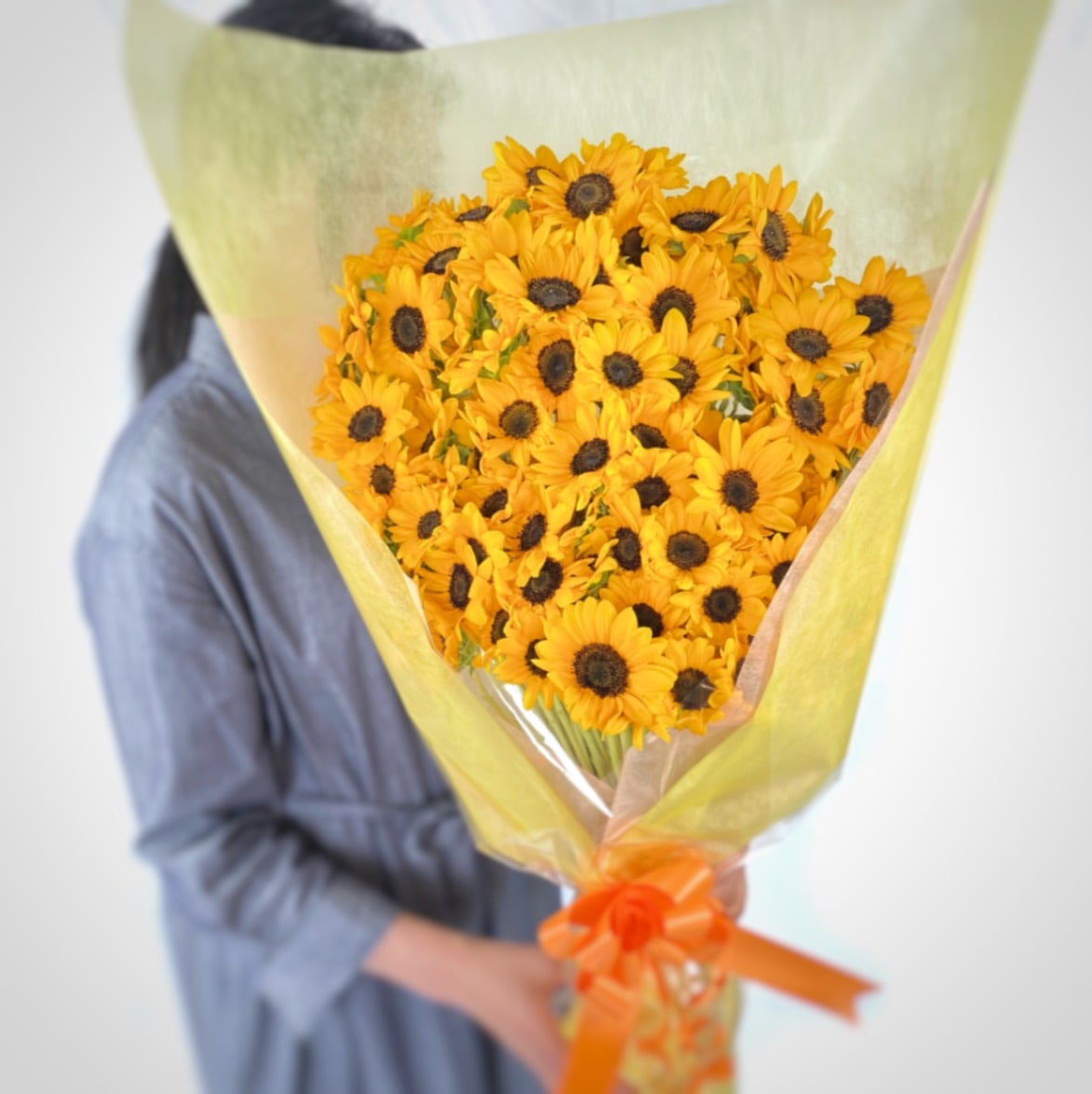 送料無料・クール便配送・ラッピング無料】ひまわり 100本 【108本に