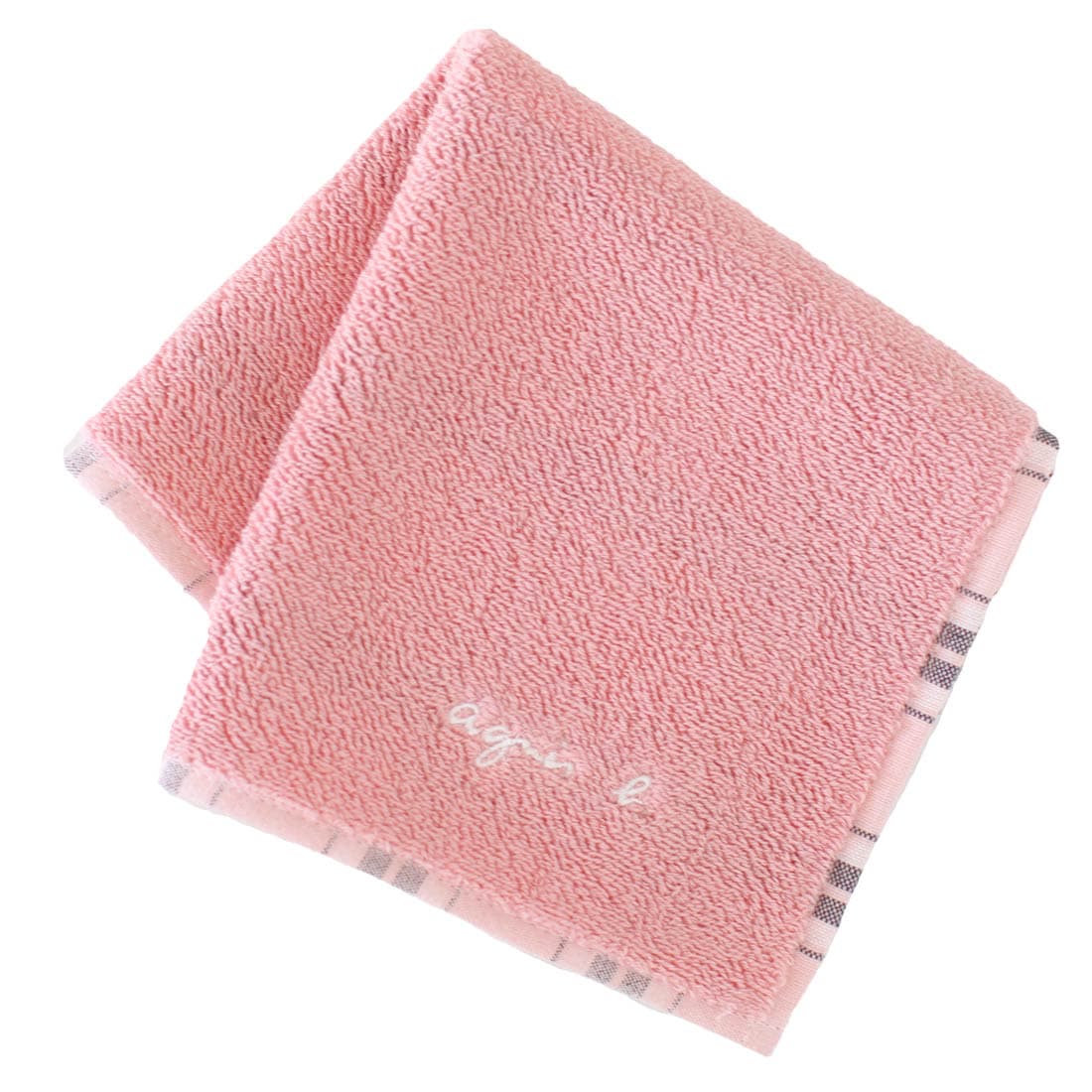 アニエスベー 表タオル裏ガーゼ地ハンカチ 0003 ピンク | すべての商品