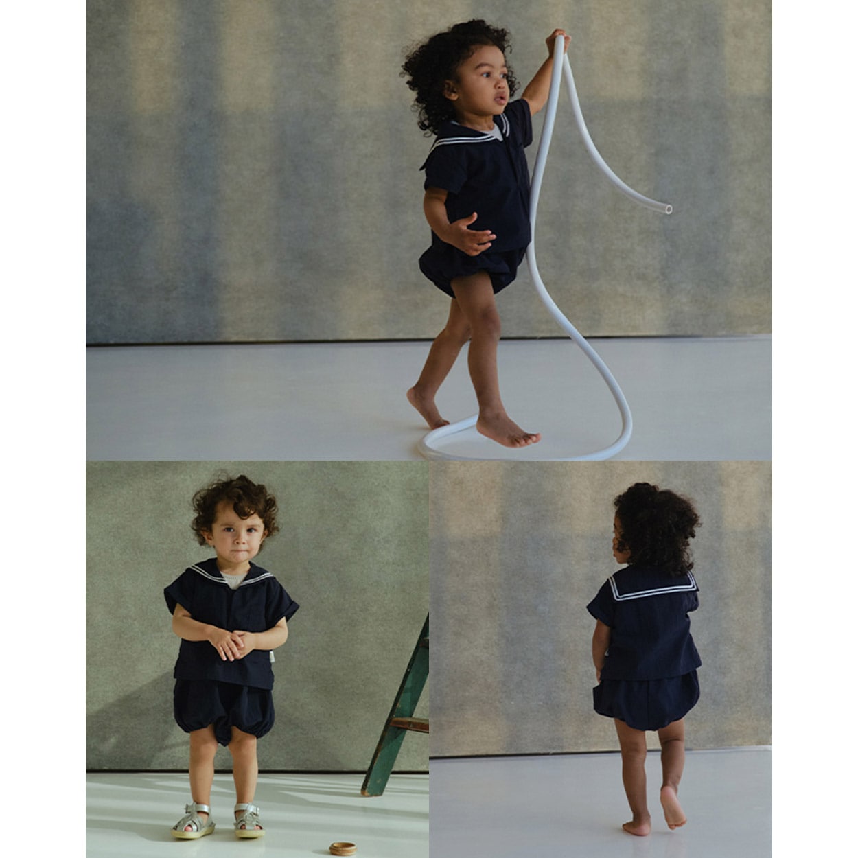 MARLMARL マールマール パドルロンパース (70-80cm) / ネイビー