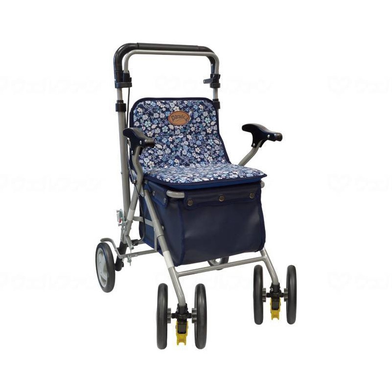 パレード 花柄紺 【LINE・メルマガ限定クーポン対象】 ｜ シルバーカー