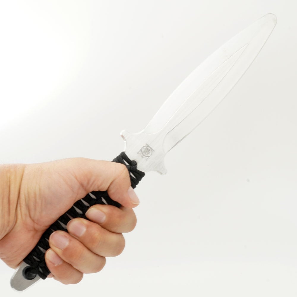 アルミ製トレーニングダガーナイフ(中) 両刃トレーナー Black