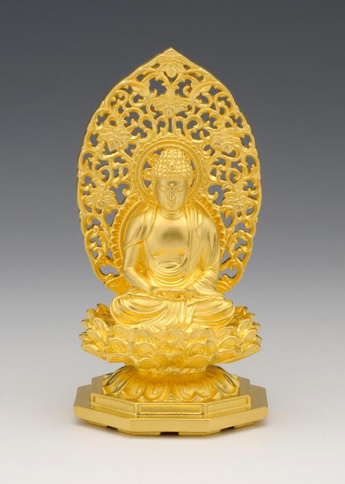 仏像】阿弥陀如来 - 純金製 総高10cm | 日本の手技,純金製御仏像