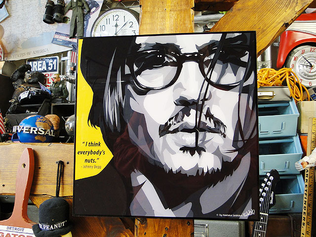 ジョニー・デップ ポップアートフレーム （I think everybody's nuts
