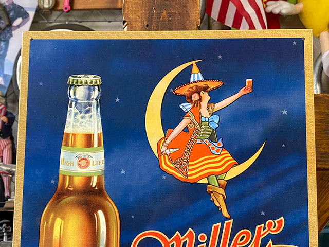 ミラー ハイライフビアー ブリキ看板 （ムーンレディ/夜空）の通販