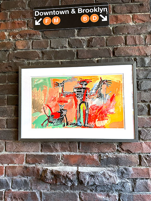 バスキア アートフレーム （Boy and Dog in a Johnnypump 1982