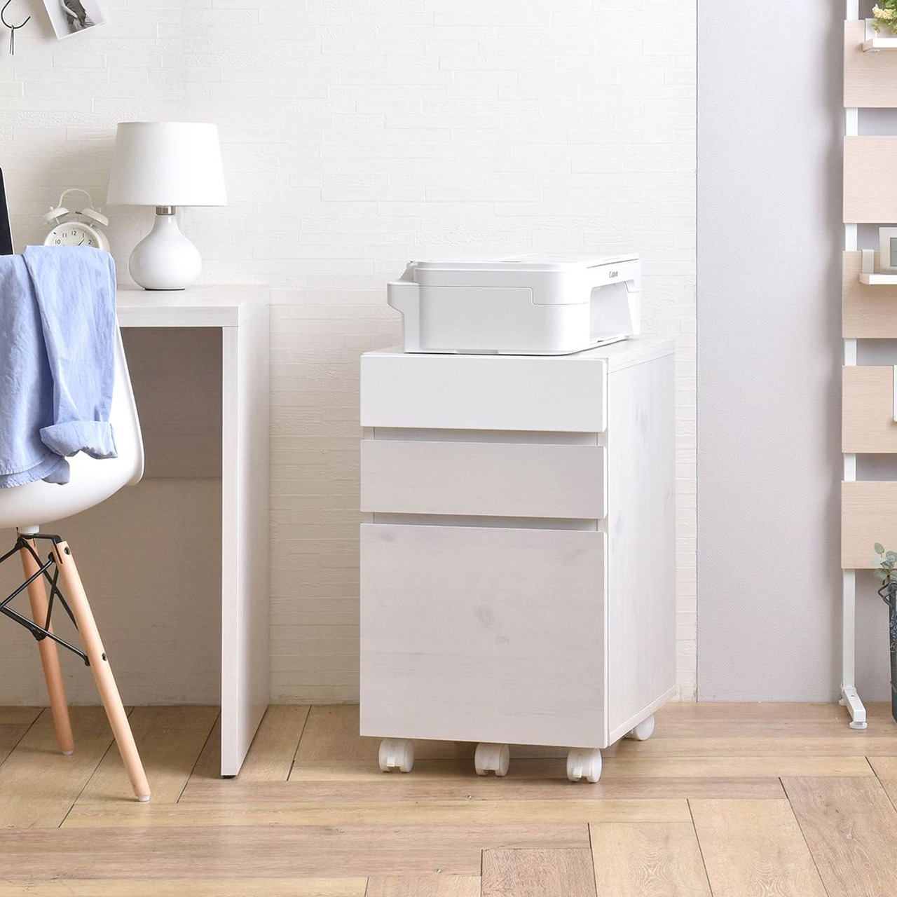 幅140cm】デスクワゴンセット 2点セット ヘルム【HELM】 平机 & サイド