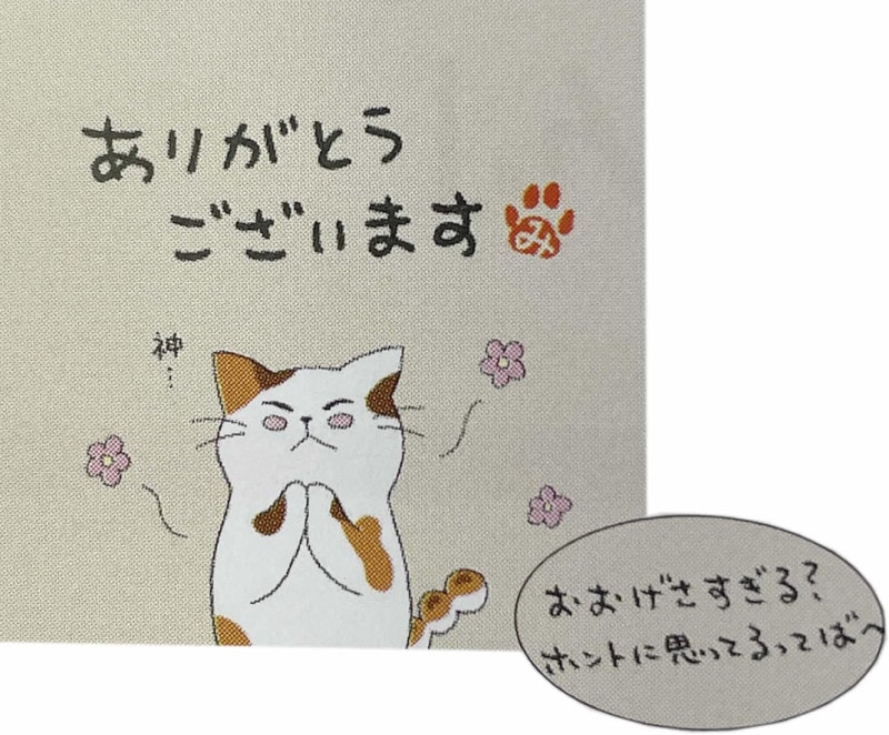 看板ねこのつぶやき「ありがとうございます」 | 看板ネコのつぶやき