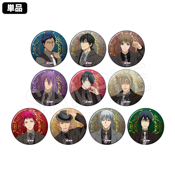 一般予約】黒子のバスケ トレーディング箔押し風マット75mm缶バッジ(黒