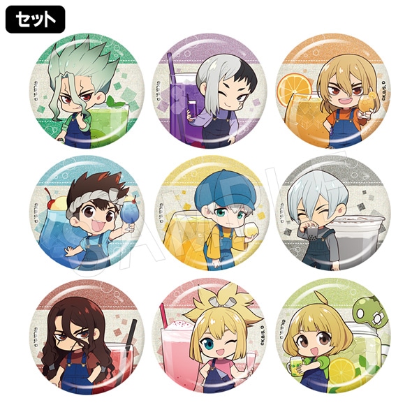 一般予約】Dr.STONE トレーディンググリッター缶バッジ ミニキャラ