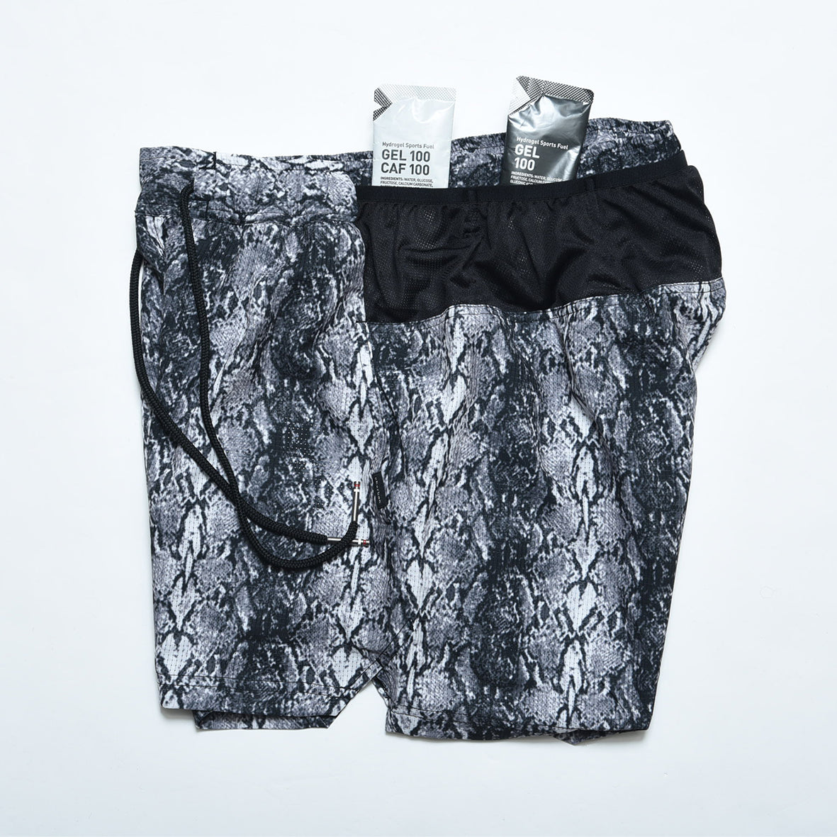 charbon / PYTHON PATTERN 7 POCKETS RACING SHORTS (UNISEX) W/PYTHON