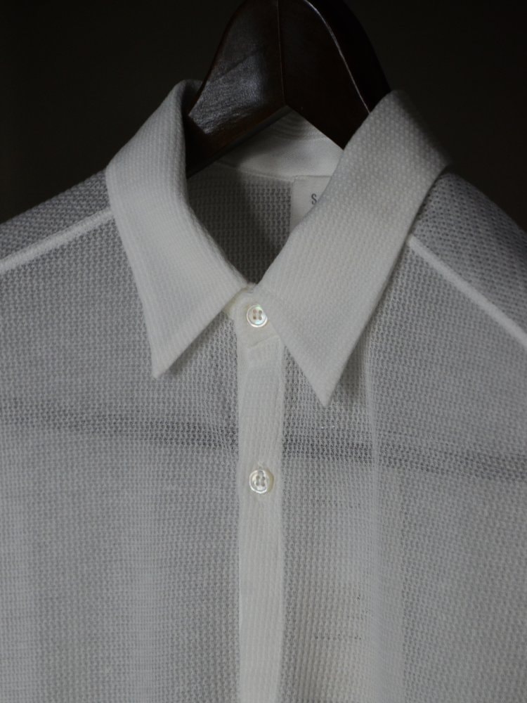 25SS】 seya. セヤ MESH SHIRT (WHITE) TK07210J23の通販