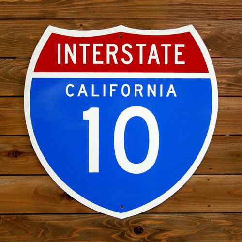 アメリカの工場直輸入の道路標識！アメリカの道路標識 「INTERSTATE