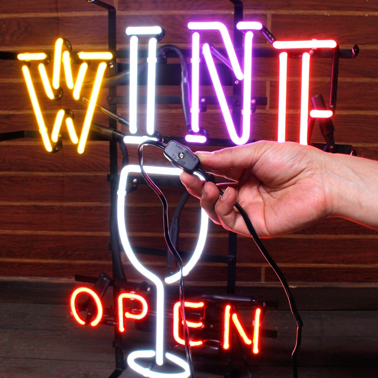 ネオンサイン / WINE OPEN ワインオープン H62×W54cm インテリア