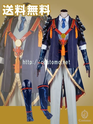 送料無料】とうらぶ風 オレンジ×ネイビー 防具付きセット 山姥切 【極】