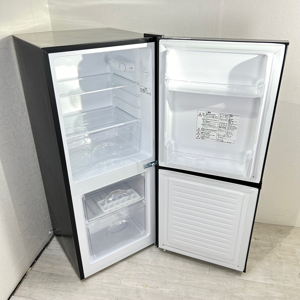 中古 106L 2ドア冷蔵庫 小さい ニトリ NTR-106BK 2022年製 ブラック