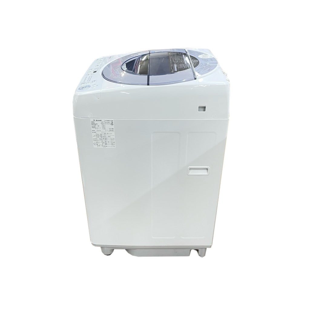 中古 8.0kg 送風乾燥 全自動洗濯機 シャープ ES-GV8E-S 2021年製造