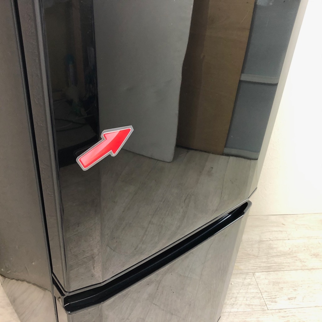 中古 146L 2ドア冷蔵庫 サファイアブラック 三菱電機 MR-P15Z-B1 2016