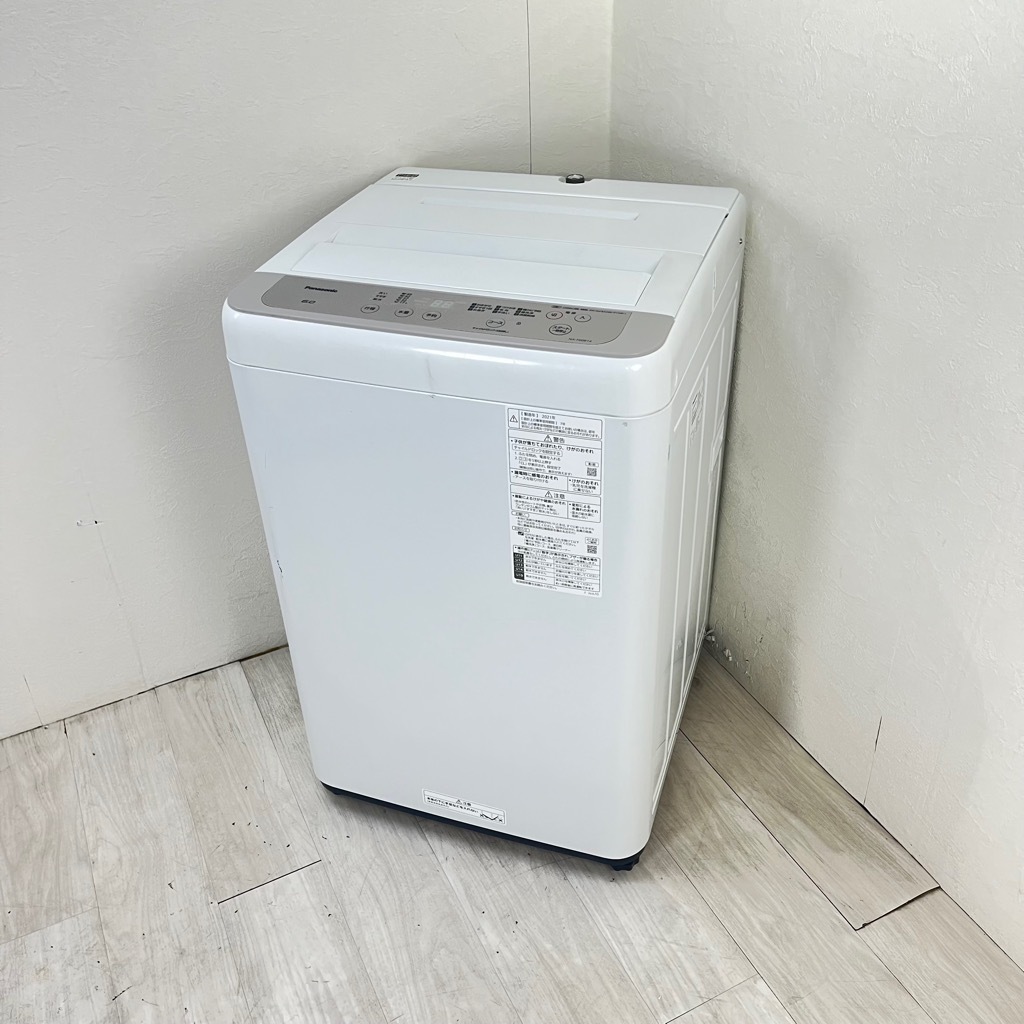 中古 6.0kg 全自動洗濯機 パナソニック NA-F60B14 2021年製造 新生活