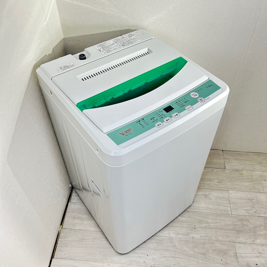中古 送風乾燥機能 全自動洗濯機 ヤマダ電機 7.0kg YWM-T70G1 2019年