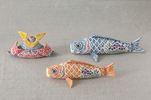 木版手染ぬいぐるみ 錦兜・鯉のぼり （真工藝） | 季節のしつらい