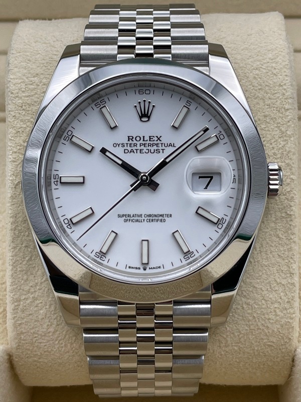 ROLEX デイトジャスト 41 Ref.126300 白文字盤/ジュビリーブレスレット