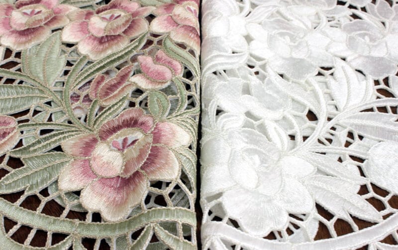 Arte rosa コード刺繍 テーブルセンター 約30×75cm｜インテリアレース