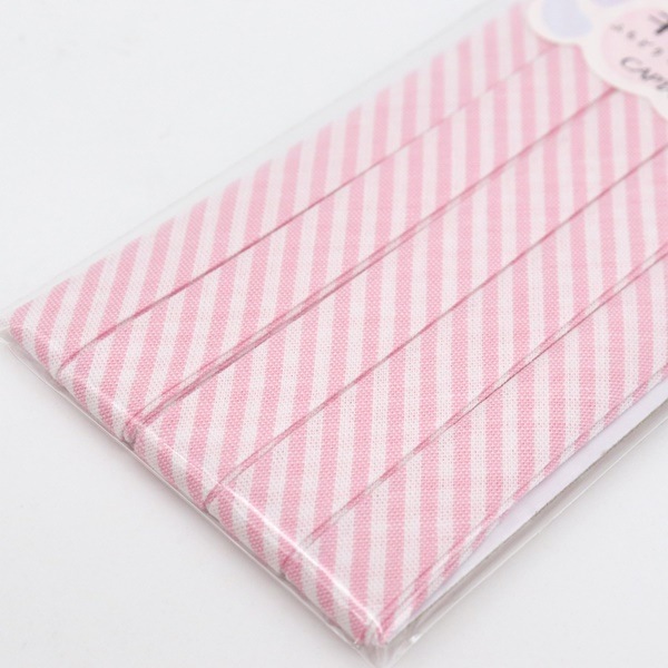 ふちどり バイアステープ チェック＆ストライプ ギンガム 巾10mm×2m巻