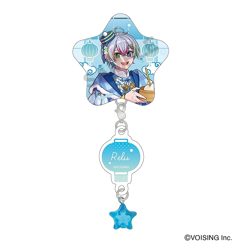 事後通販3月中旬より順次発送】すたぽら チャーム付き星型缶バッジ＿Relu