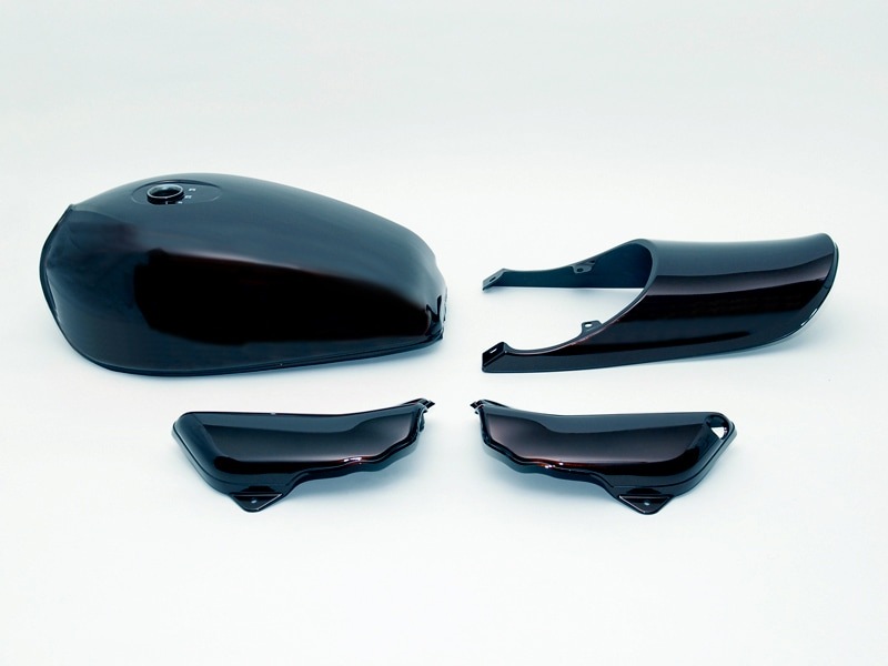 ゼファー1100 Z2タイプスチールタンクセット(ソリッドブラック)【納期