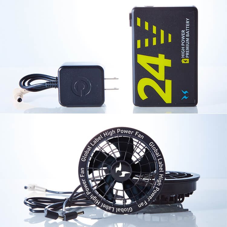 空調風神服ファンバッテリーセット－サンエス2025・熱中症対策に