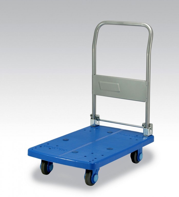 カナツー 静音台車 PLA150-DX 樹脂製ハンドル折りたたみ台車