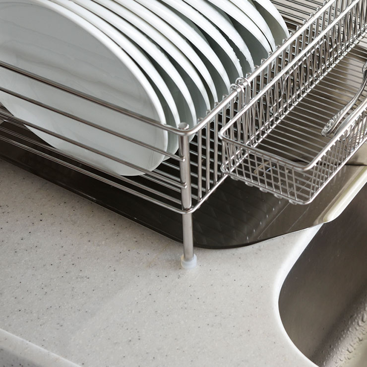 NEW水切りかご大 縦置きタイプ 3点セット la base（ラバーゼ）