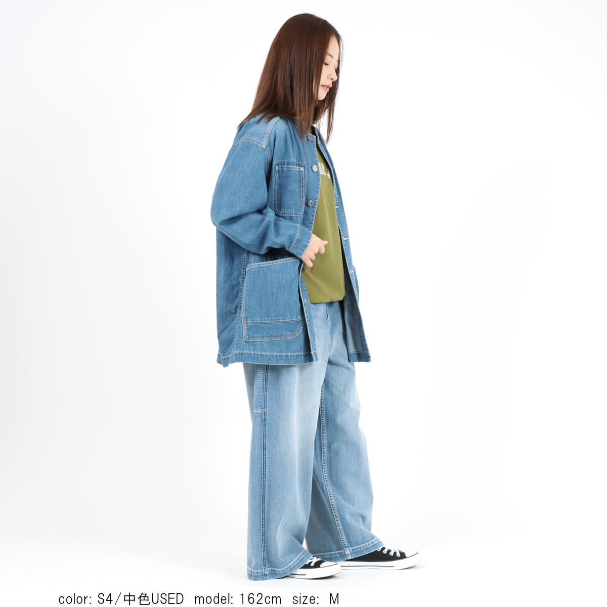 Cafetty公式】8ozライトオンスデニムカバーオール｜太番手ムラ糸×2/1綾