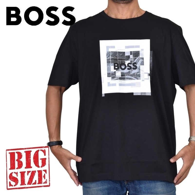 大きいサイズ メンズ BOSS ボス クルーネック 半袖Tシャツ ボックス
